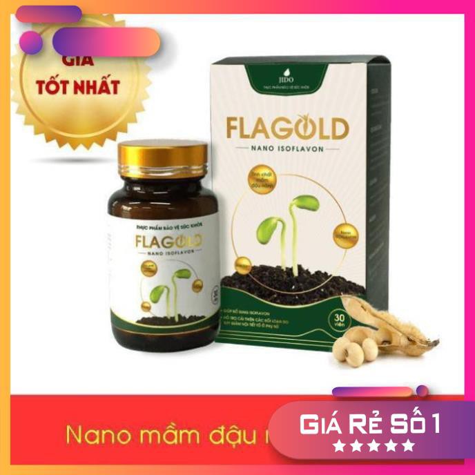 ❣️MALL ❣️Viên Nano mầm đậu nành Flagold - săn chắc và nẩy nở vòng 1 - sản phẩm của viện hàn lâm