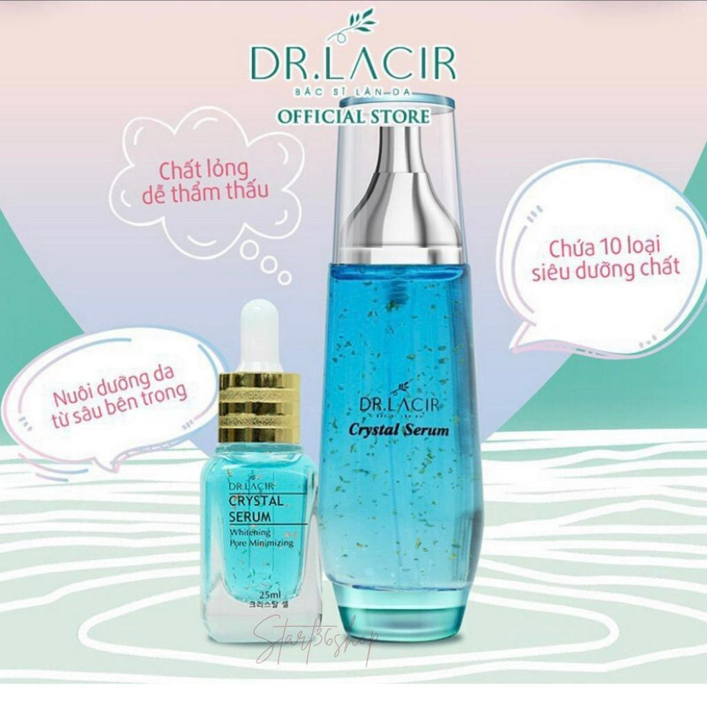 Serum dưỡng da Dr Lacir Serum tinh thể vàng ngăn lão hóa mờ nếp nhăn, mờ thâm nám, dưỡng ẩm, 2 size 25ml và 50ml