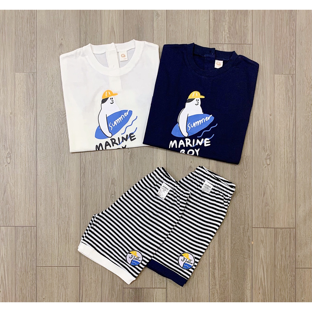SET THUN SỌC MILKMILE HOẠ TIẾT MARINE BOY DỄ THƯƠNG CHO BÉ 2-7T