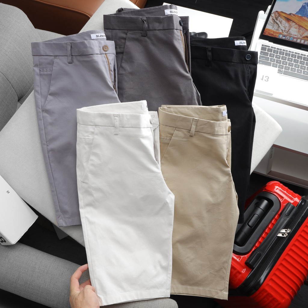 Quần short POTIMAN chất vải linen mới xuất dư xịn mềm mịn, thoáng mát 5 màu basic cực hót - Hàng nhập khẩu