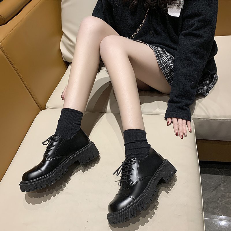 Giày Oxford nữ giày ulzzang đế cao mũi tròn mới 2021 (OX-2)