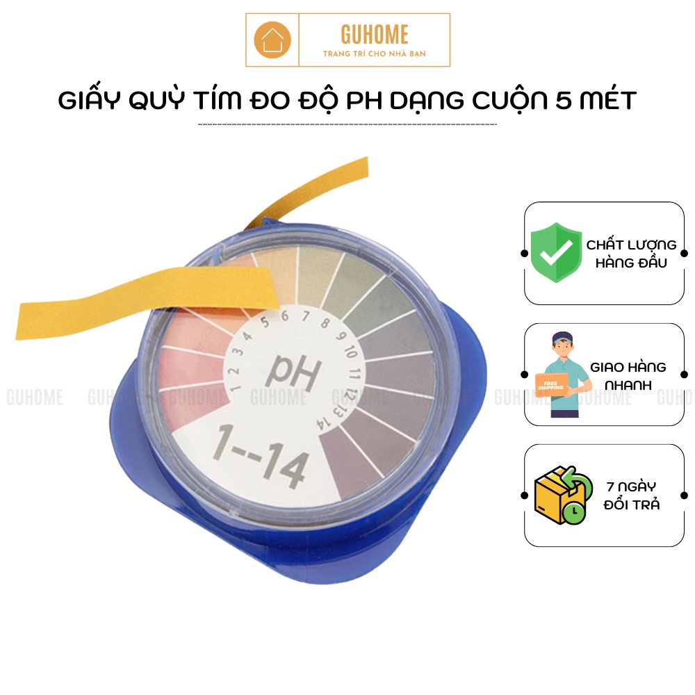 Giấy quỳ tím đo độ pH 1-14 dạng cuộn 5 mét