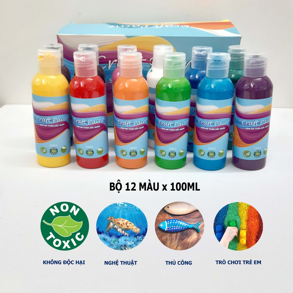 Bộ Craft Paint - sơn an toàn gốc nước