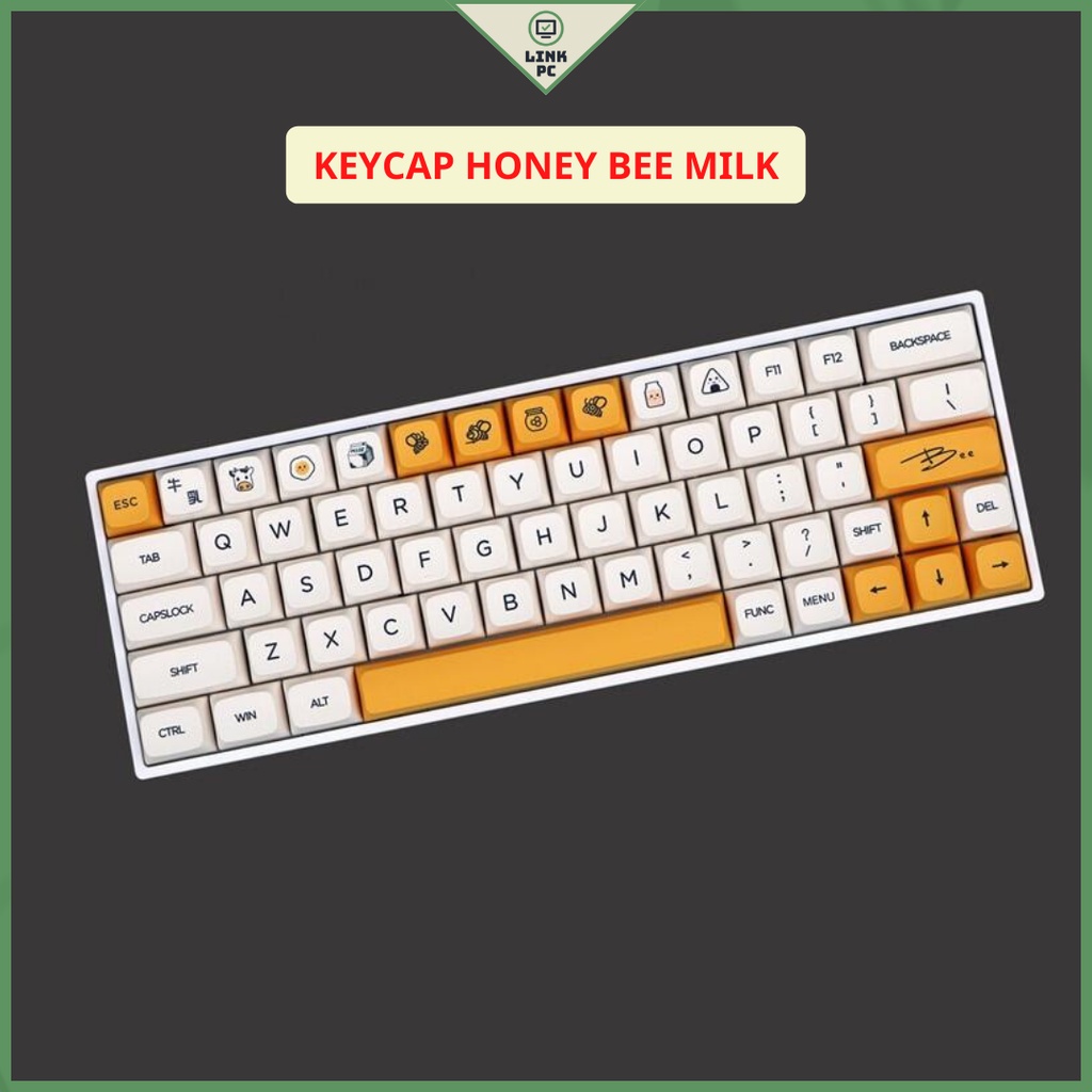 Keycap Pbt Dyesub XDA Cho bàn Phím Cơ || Honey Bee || Shimer || Eva|| Retro|| Matcha ||Virtual War hơn 12x phím