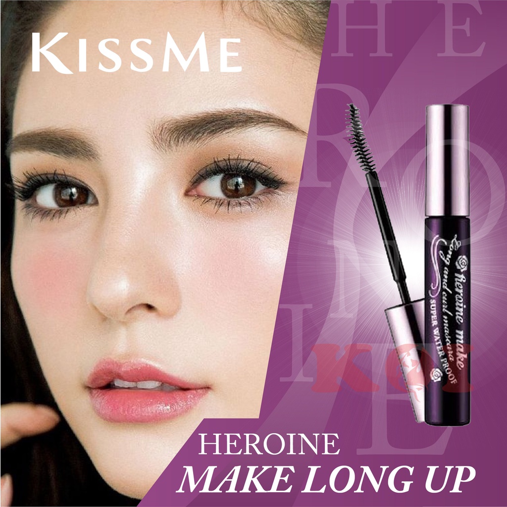 Mascara chuốt mi Kiss Me Heroine Make Long Up Mascara Super Waterproof mi dài cong vút chống thấm nước 6g