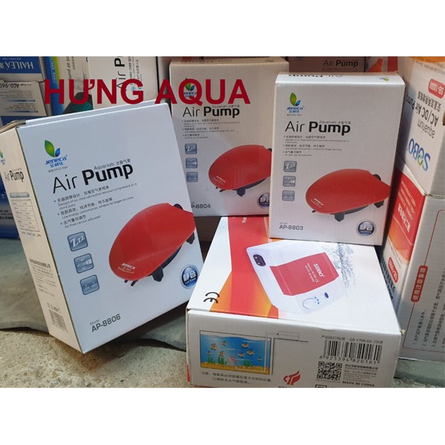 Máy Sủi Oxy bể cá Jeneca AP-8803/ 8804 / 8806 hàng cao cấp, chạy siêu êm tiết kiệm điện (chọn kèm phụ kiện)