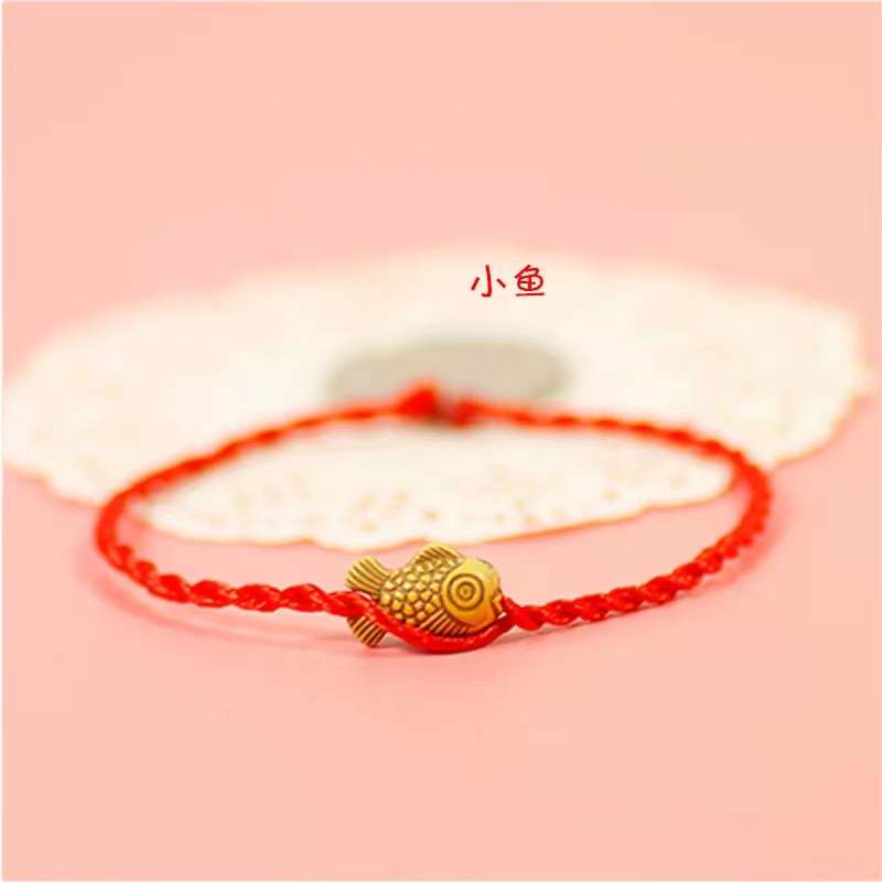Vòng tay chỉ đỏ nhiều họa tiết tùy chọn bằng gốm phong cách may mắn
