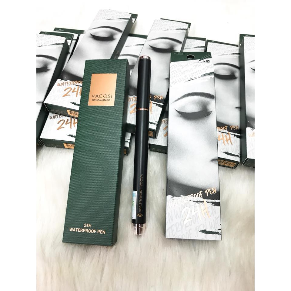 BÚT KẺ MẮT NƯỚC VACOSI ĐEN BÓNG - 24H KHÔNG TRÔI | BigBuy360 - bigbuy360.vn