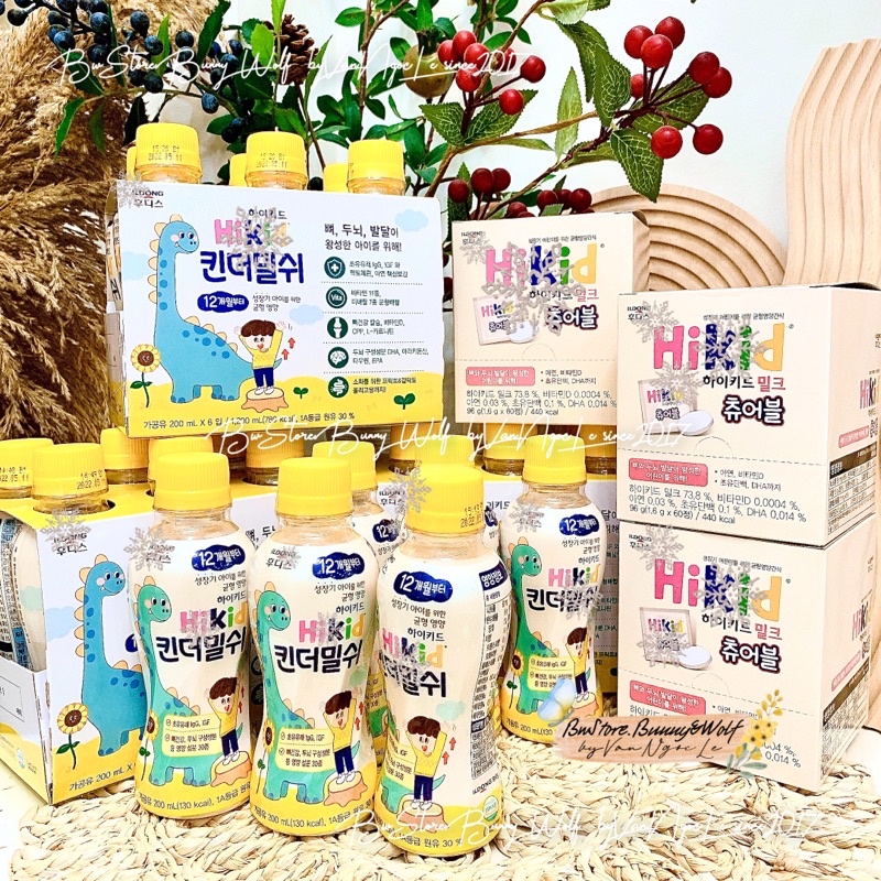 Sữa Tươi Hikid Hàn Quốc Tăng Chiều Cao Dạng Nước Chai 200ml cho bé từ 1 tuổi [ Date 05/2022 ]