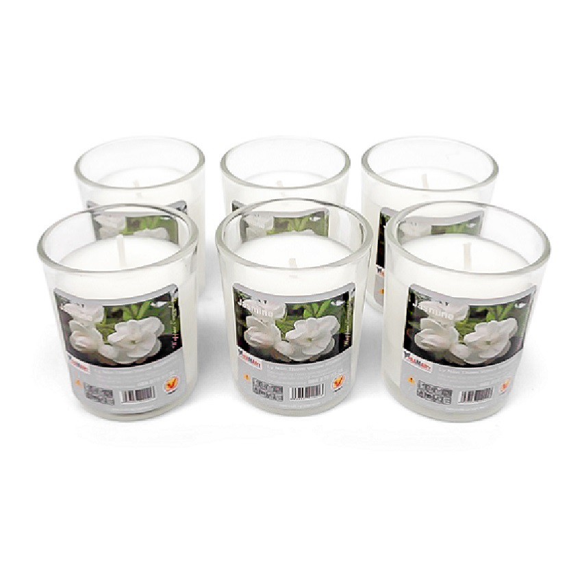 Hộp 6 ly nến thơm votive Eden Candle FTRAMART NQM0413 Jasmine (Hương hoa nhài)
