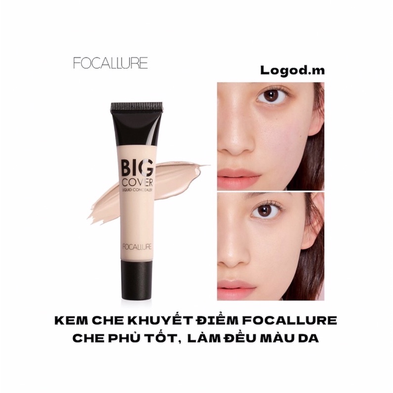 🎀SĂN SALE🎀Kem Che Khuyết Điểm Dạng Lỏng FOCALLURE Đều Màu Da, Che Phủ Tốt - Logod.m