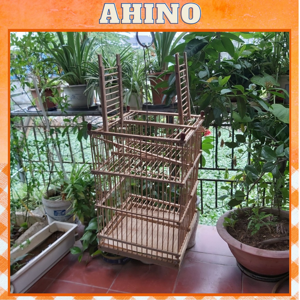 Lồng Bẫy Khuyên tre giá rẻ 2 cửa bằng tre 20x20x30- lồng bẫy giá rẻ AHINO