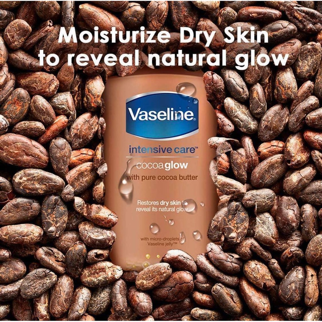 Sữa dưỡng thể Vaseline Intensive Care Cocoa glow 725ml