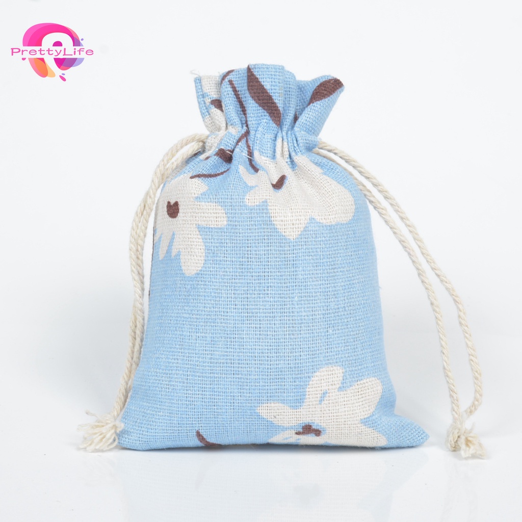 Túi Đựng Trang Sức Bằng Cotton Lanh In Họa Tiết Hoạt Hình Dễ Thương