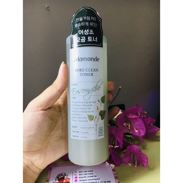 Nước cân bằng cho da dầu mụn Mamonde Pore Clean Toner