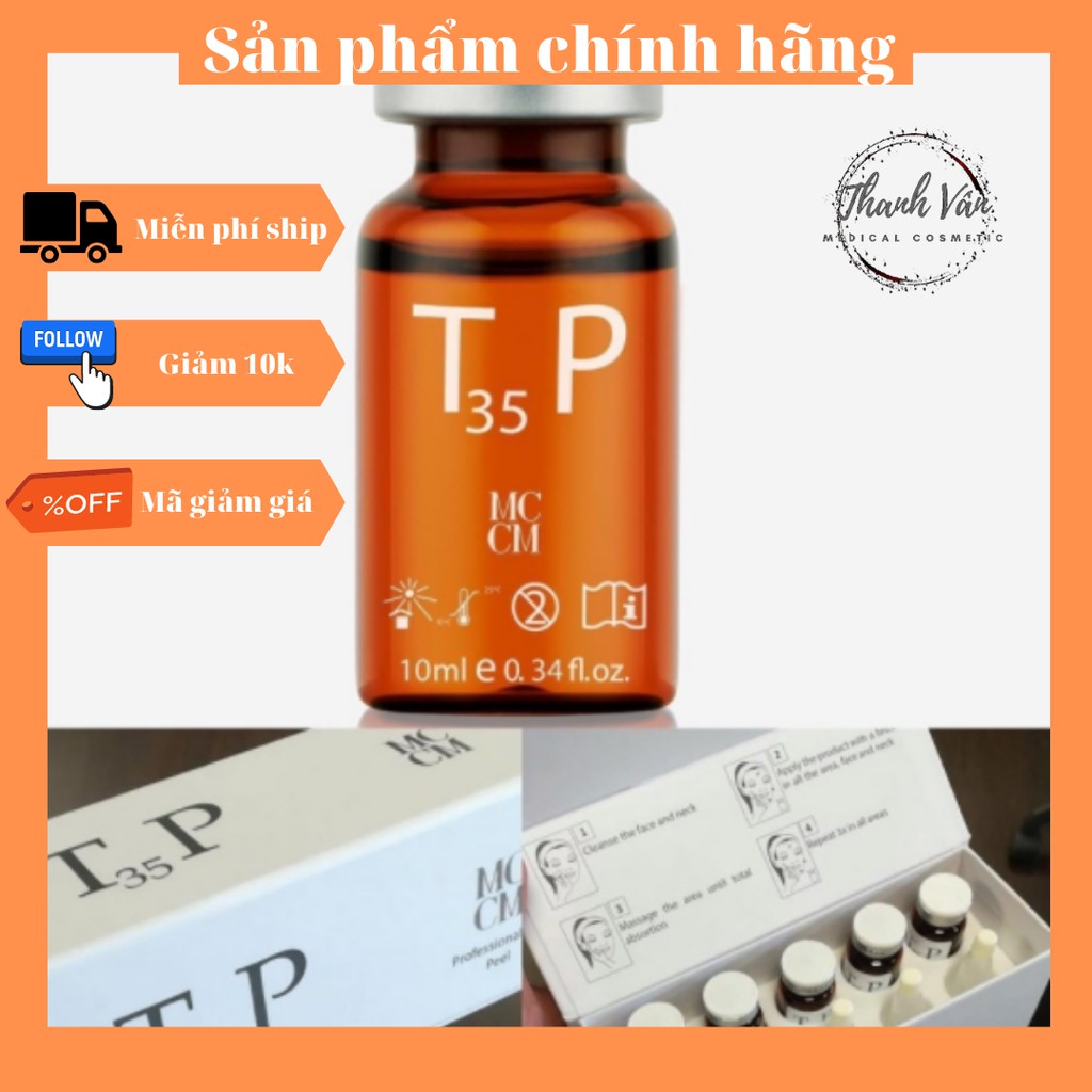 PEEL TRẺ HOÁ DA T35P MCCM 10ml - LÀM SÁNG, GIẢM MỤN, CĂNG BÓNG
