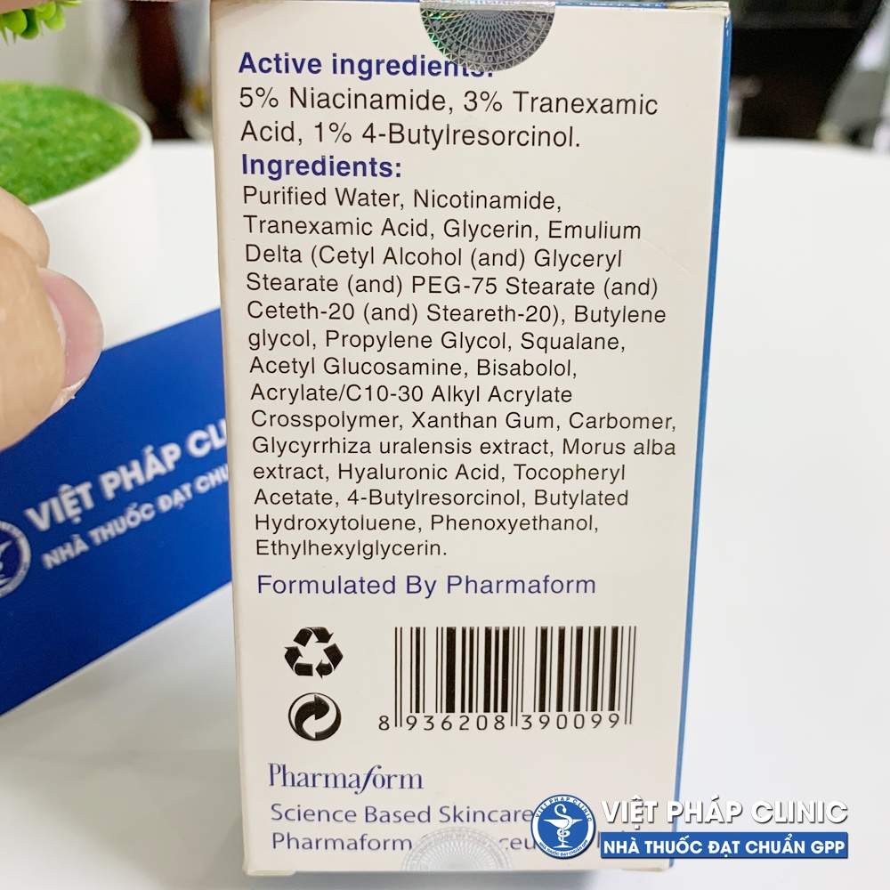 Tinh chất làm sáng da, cải thiện thâm nám PHARMAFORM Skin Brightener Serum 20ml