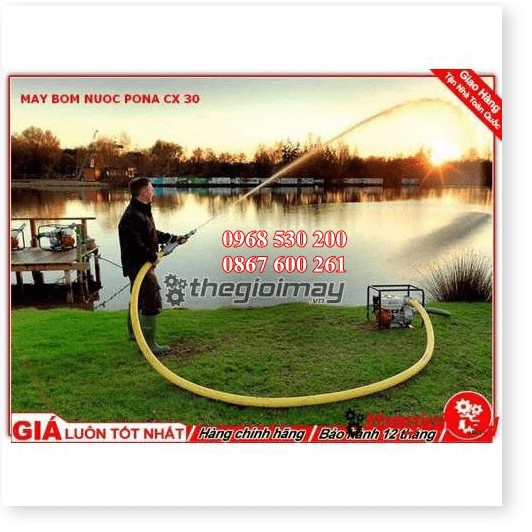 Máy bơm nước PONA CX 30, máy bơm nước chạy xăng 4 thì Giá cực Rẻ
