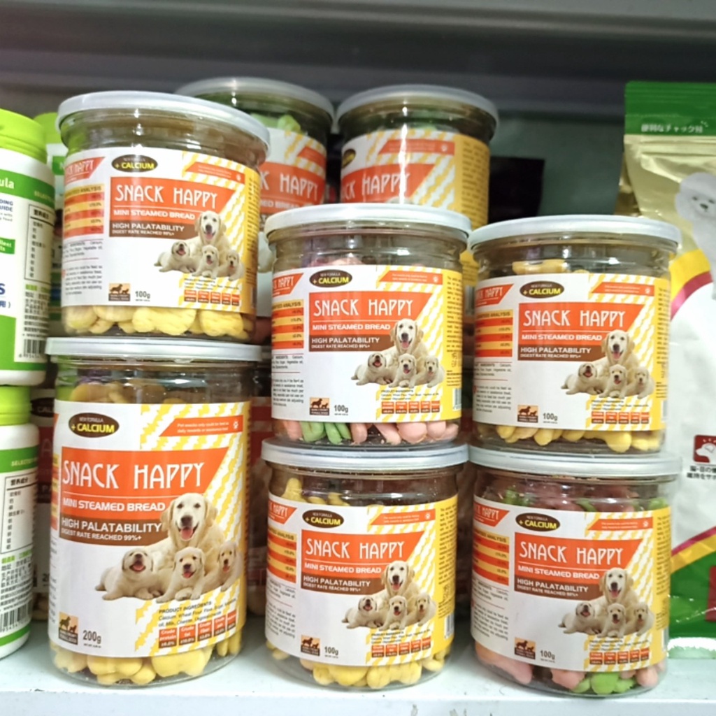 [Tăng Canxi] 2 Viên Bánh Thưởng Snack Happy Viên Dành Cho Chó Nhiều Vị Làm Sạch Răng Miệng Thơm - Bobo Pet Shop Hà Nội