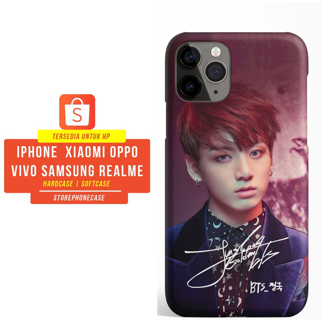 Ốp Điện Thoại Cứng In Chữ Ký Của Bts Jungkook Cho Iphone Samsung Xiaomi Vivo Oppo Realme