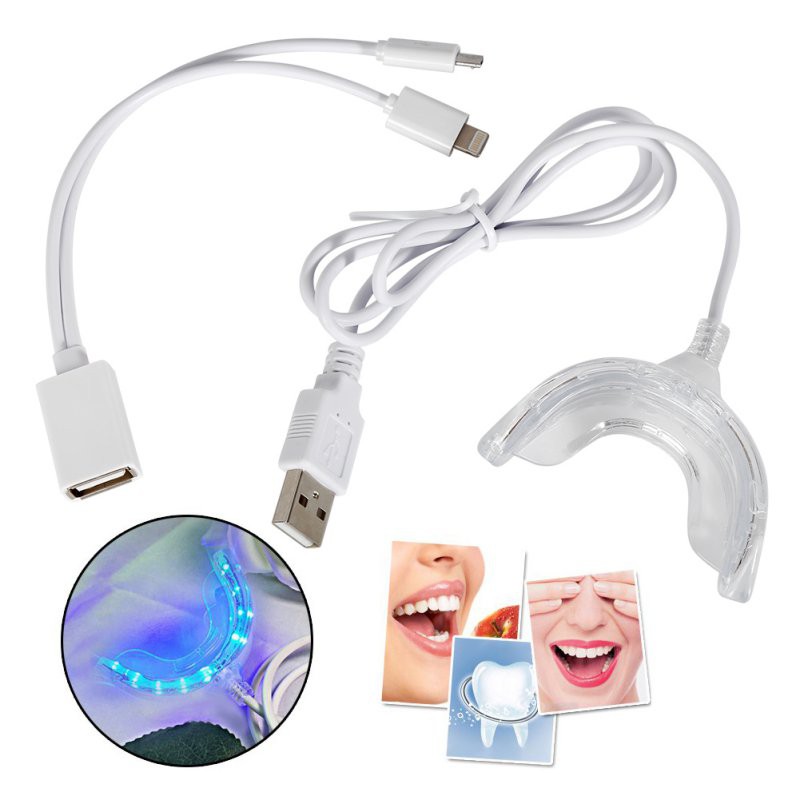 [Hàng mới về] Thiết bị làm trắng răng thông minh có đèn LED kết nối 3 cổng USB