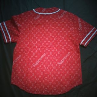 Áo Supreme x Louis Vuitton Baseball Jersey