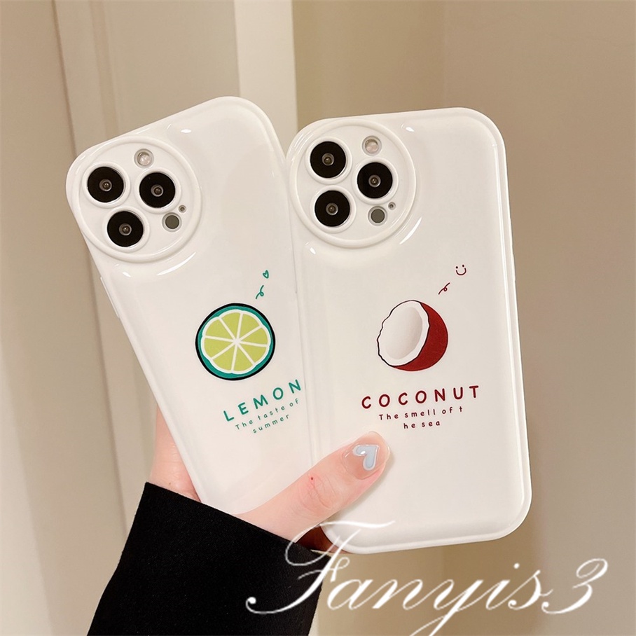 Ốp Điện Thoại TPU Mềm Đệm Khí In Hình Trái Cây Đơn Giản Cho iPhone 14 13 12 11 Pro Max X XR Xs Max 8 7 6 6s Plus SE 2020