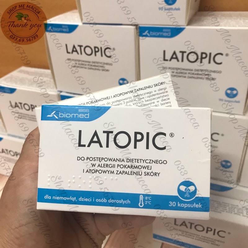 Latopic Probiotics cho bé từ 1 ngày tuổi - Men vi sinh Latopic(Hộp 30v, 90v) Có sẵn