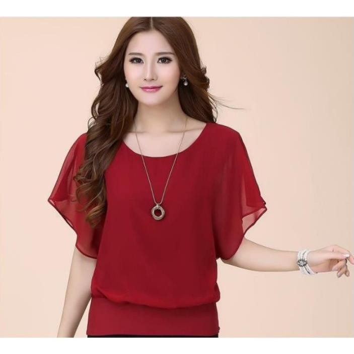 Áo sơ mi kiểu tay lỡ cánh tiên 2020