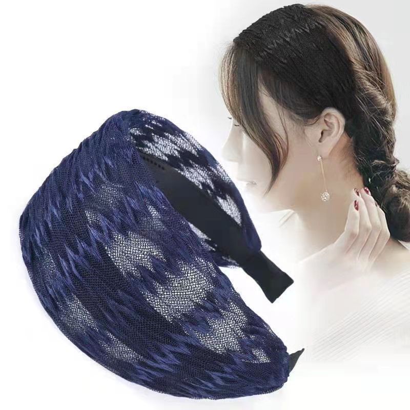 Bờm ren bản to, giúp che hói và che tóc bạc phong cách hàn quốc
