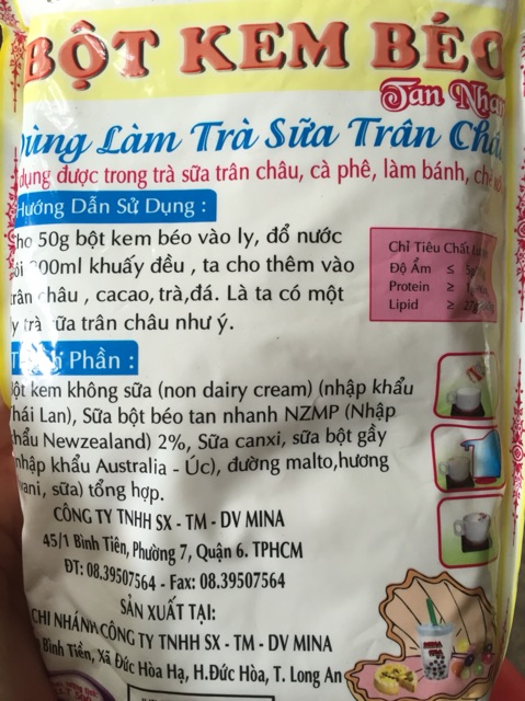 Bột kem béo trà sữa