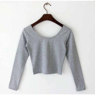 Croptop thu đông dài tay