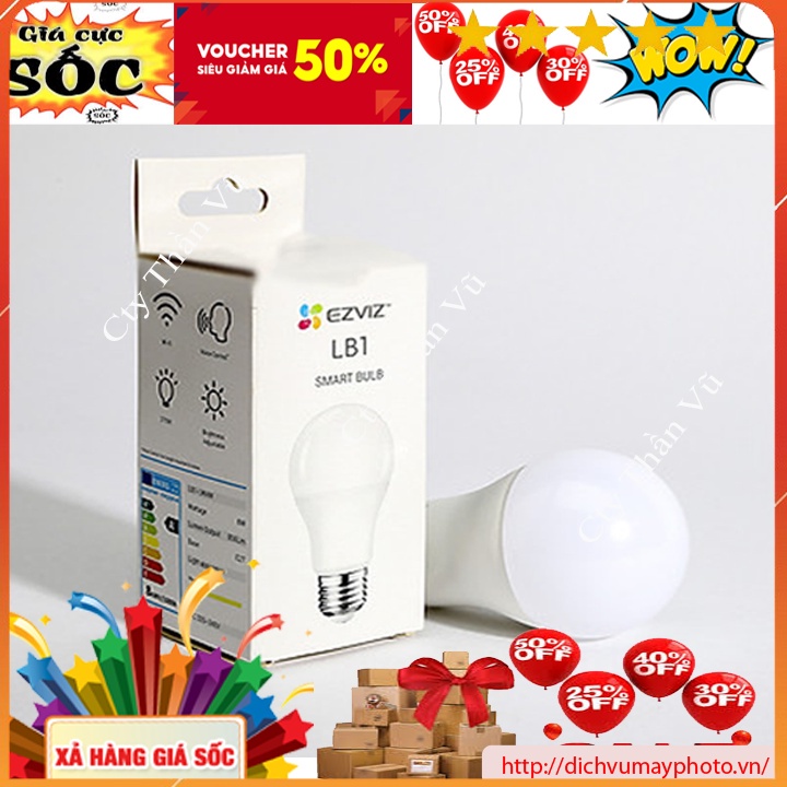 Bóng đèn Led thông minh EZVIZ LB1 hỗ trợ điều chỉnh chế độ sáng, bật tắt đèn từ xa