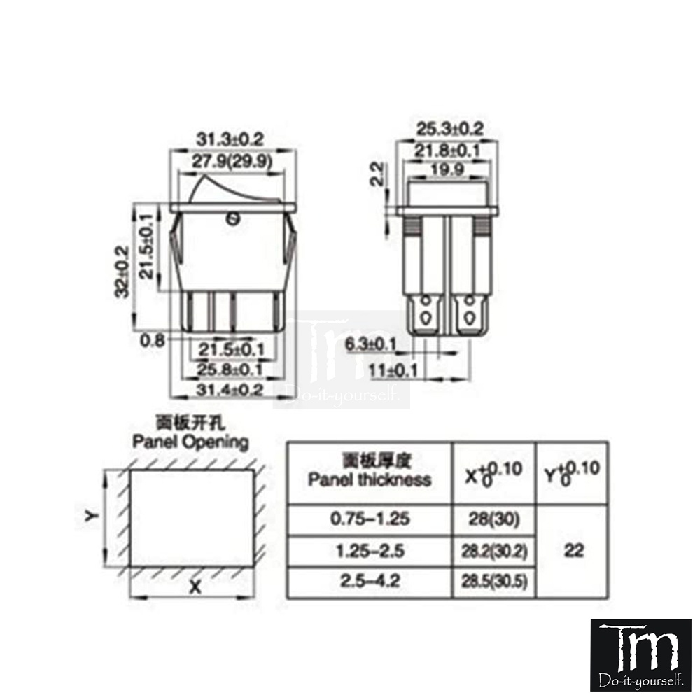 Công Tắc Có Đèn 220VAC 15A KCD4-202