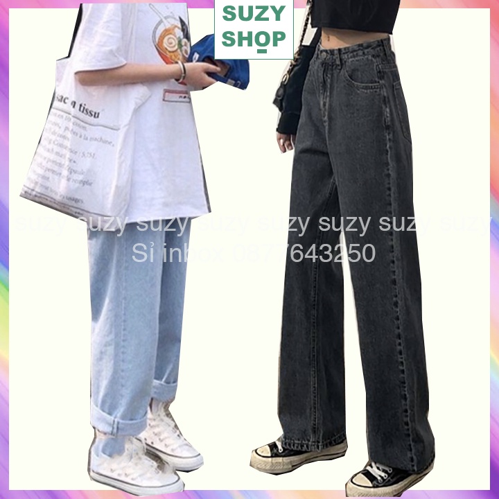 Quần Jean Ống Rộng SIMPLE JEAN Unisex, Quần Jeans Ống Rộng Cao Cấp Giúp Dáng Cao Sang Chảnh