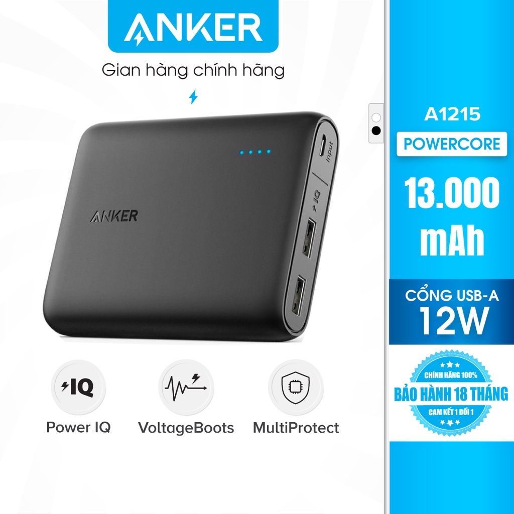 Pin sạc dự phòng ANKER PowerCore 13000mAh - A1215