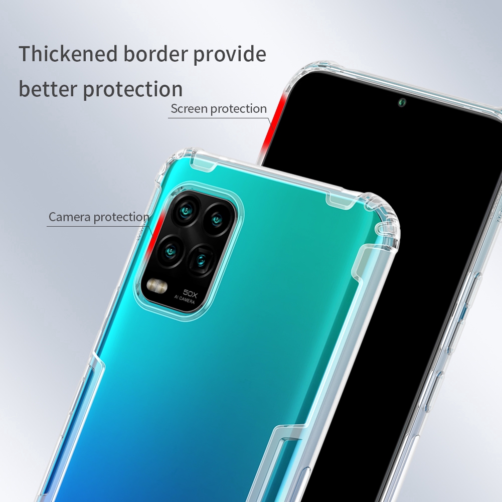 Ốp điện thoại NILLKIN bằng silicone mềm trong suốt cho Xiaomi Mi 10 Lite / Mi 10 Youth 5G
