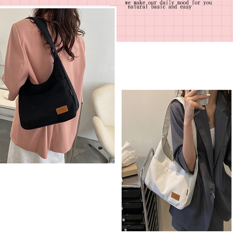 Túi đeo chéo, túi đeo vai vải canvas Hàn Quốc