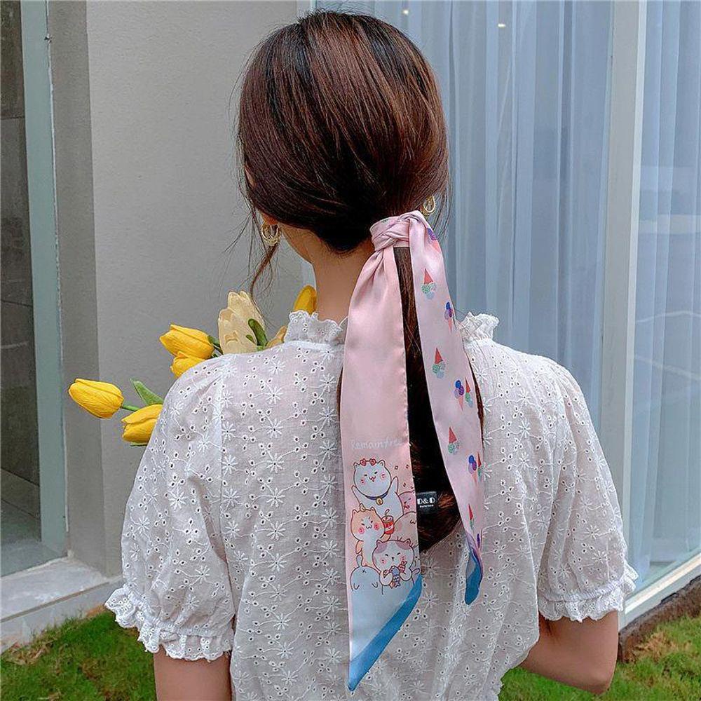 Băng Đô Cài Tóc Bằng Vải Đa Năng Hình Gấu Phong Cách Retro Cho Nữ