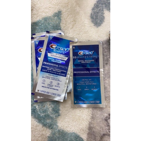 Miếng trắng răng Crest 3D whitestrips Professional tách lẻ