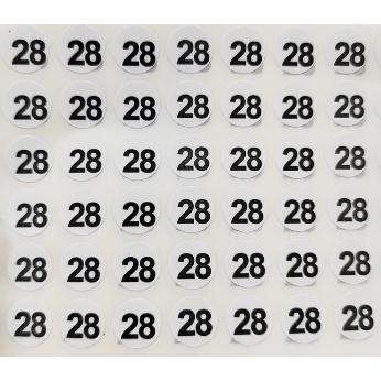 700 miếng Tem size nhãn số dán  - Decal Số size 34,35,36.. 42,43 giày dép quần áo