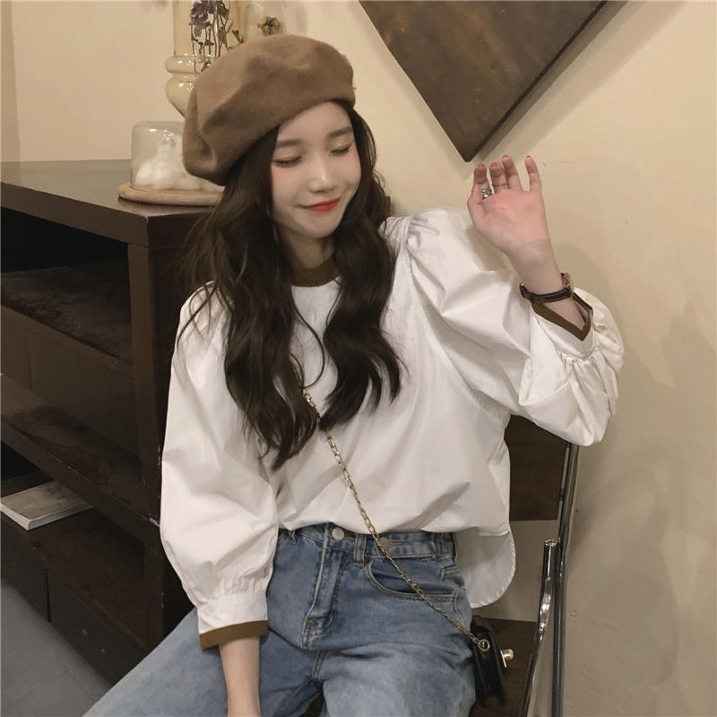 Áo Sơ Mi Dài Tay Thiết Kế Mới Thời Trang Mùa Hè Theo Phong Cách Hàn Quốc Cho Nữ