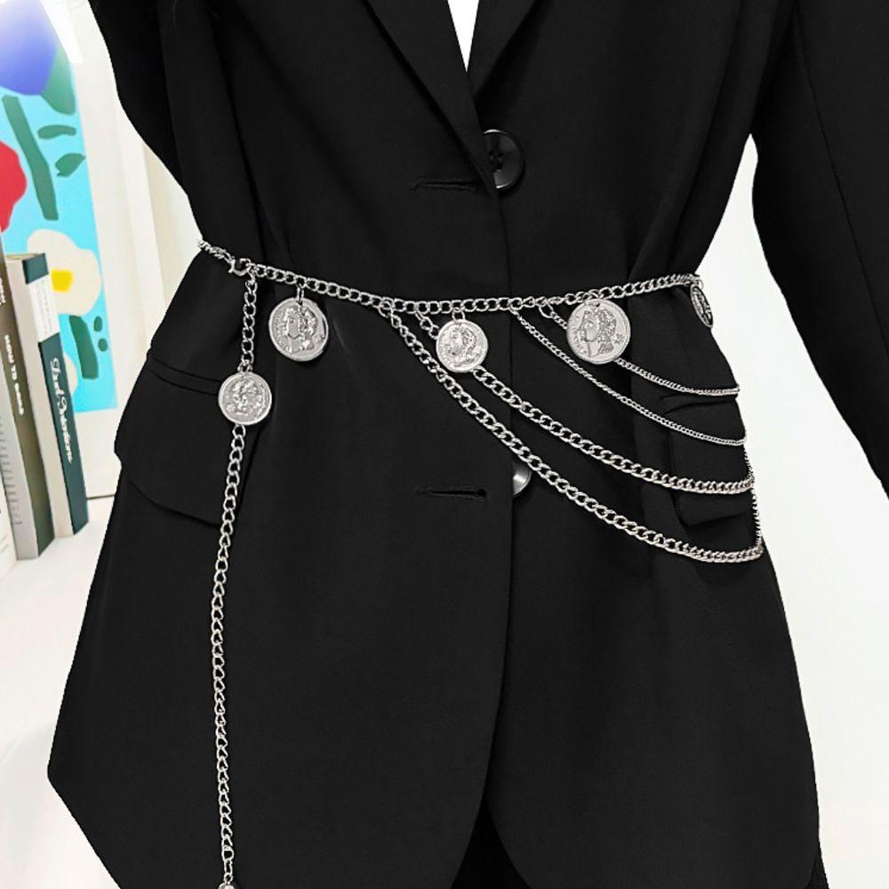 Dây Thắt Lưng Bằng Kim Loại Phong Cách Retro Thời Trang Dành Cho Nữ