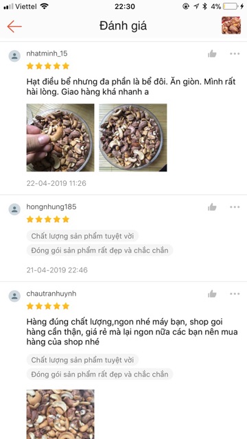 500gr Hạt Điều Rang Muối