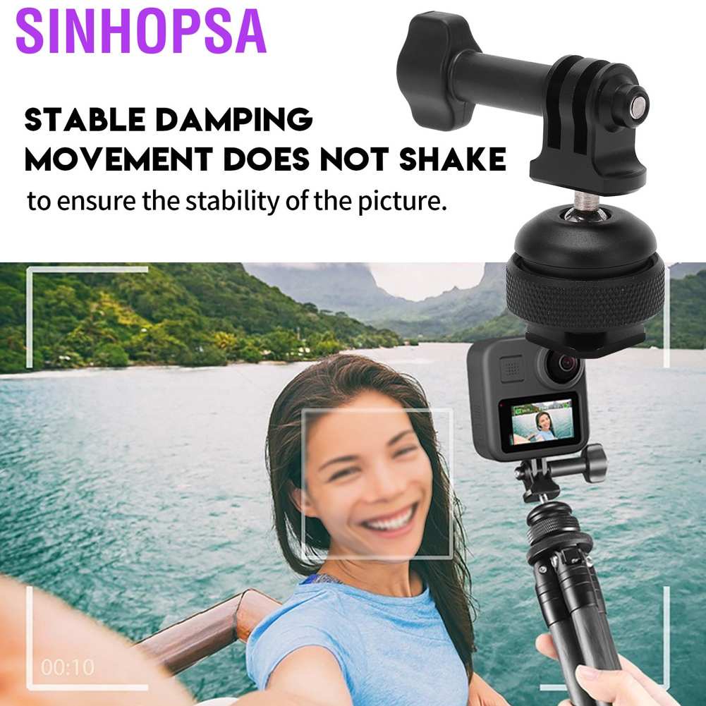 Đế gắn máy ảnh màu đen có thể điều chỉnh xoay 360 độ 1/4 inch
 | BigBuy360 - bigbuy360.vn