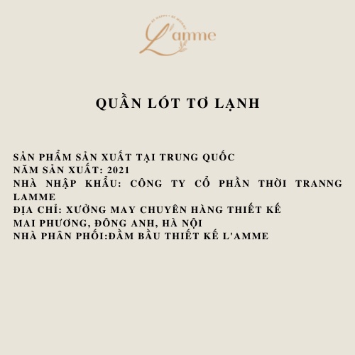 Quần lót bầu Tơ Lạnh bán lẻ chiếc siêu nhẹ, dai và mịn, chất siêu co dãn sản phẩm của LAMME