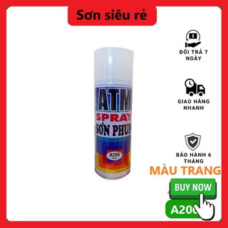 Sơn xịt ATM màu trắng A200, 400ml