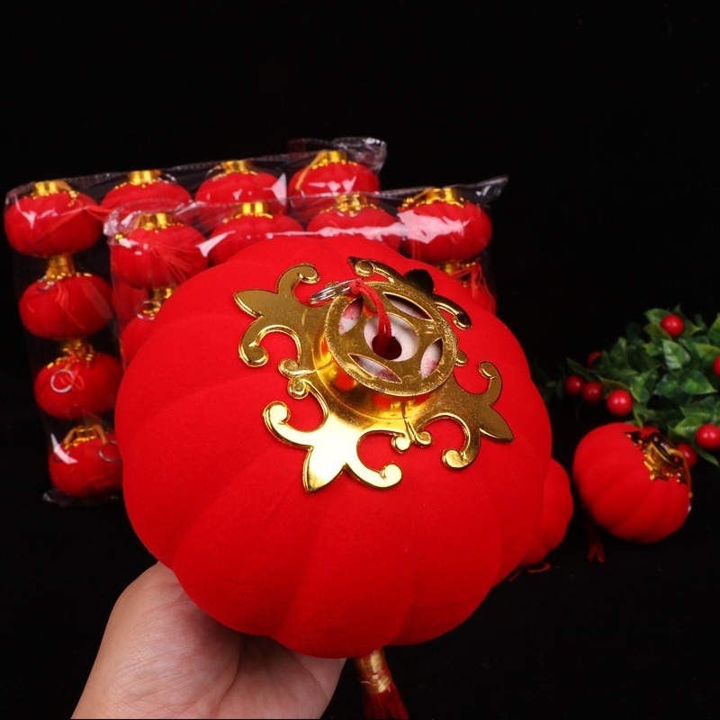 Bộ 20/30 phụ kiện đèn lồng treo trang trí năm mới phong cách Trung Hoa