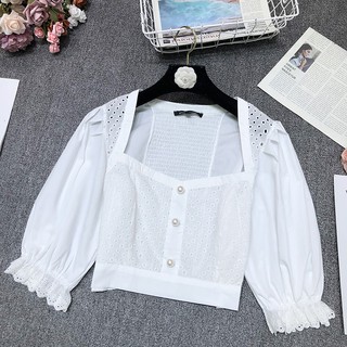 Áo sơ mi Zara cổ vuông