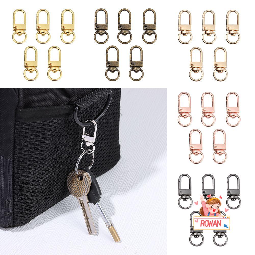 ❈Rowan❈ Set 5 Móc Khóa Vòng Chia Túi Bằng Kim Loại DIY